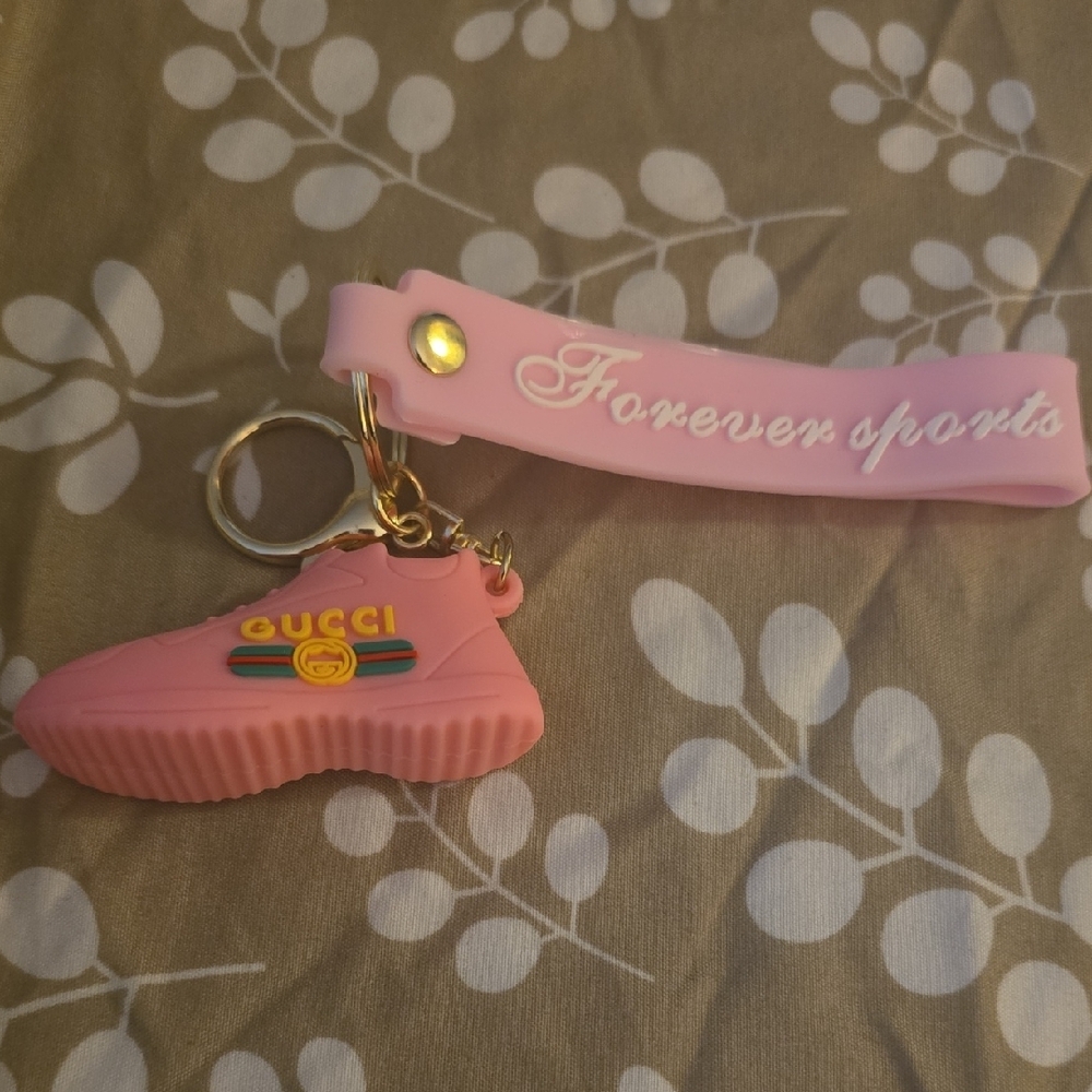 Unbranded Pink 'Forever Sports' Shoe Keychain/Charm